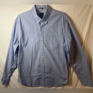 J.Crew Flex Washed Slim Button Down Shirt Blue Size Large